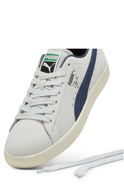 Puma Clyde Og Sneaker In Silver Mist-frosted Ivory-navy