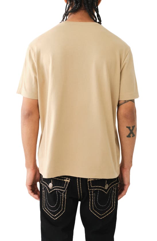 Shop True Religion Brand Jeans Relaxed Fit Chain Emblem Graphic T-shirt In Travertine