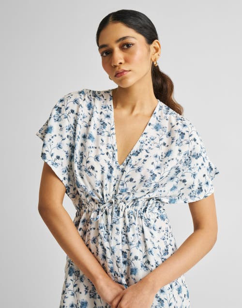 Reistor Gathered Maxi Dress In Wisteria Whimsy