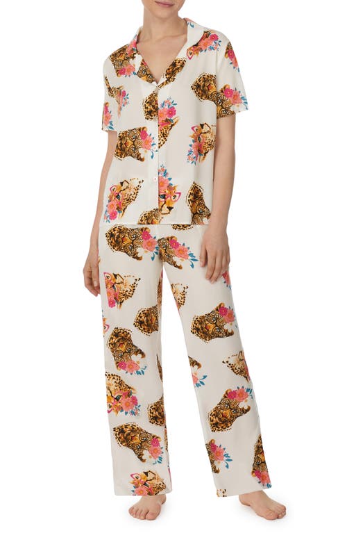 Room Service Pjs Print Pajamas in Exotic