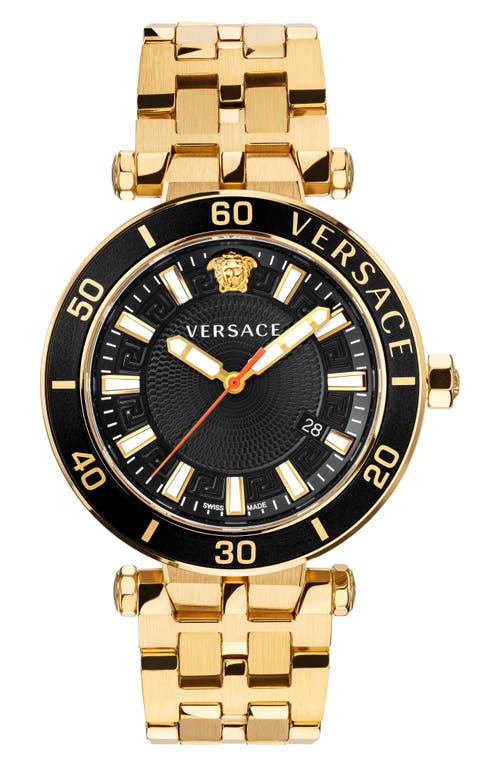 Versace Greca Sport Bracelet Watch, 43mm in Gold at Nordstrom
