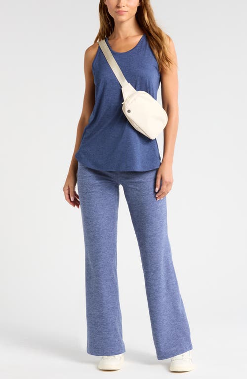 Zella Renew Straight Leg Pants In Blue Indigo Melange