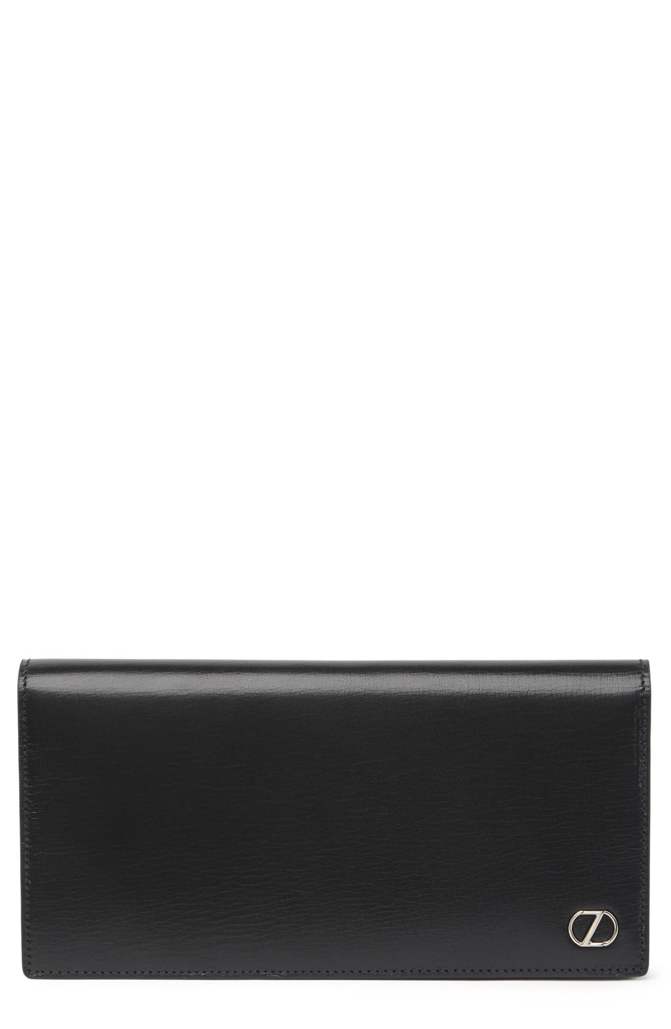 Ermenegildo Zegna Leather Continental Wallet In Black