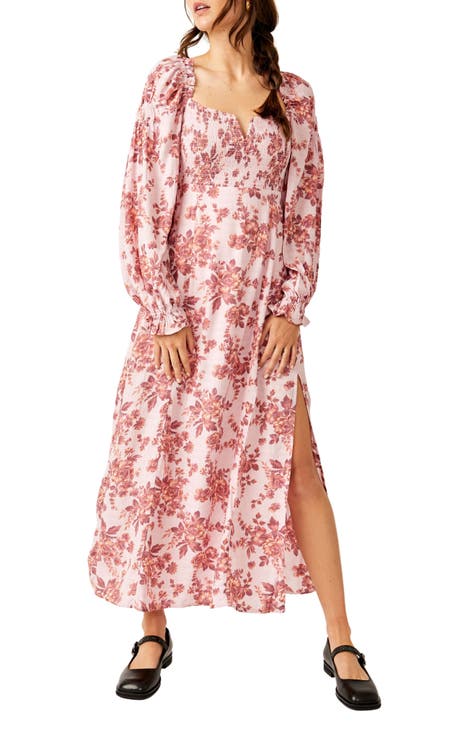 Jaymes Floral Smocked Long Sleeve Maxi Dress