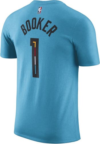 Men's Nike Devin Booker Turquoise Phoenix Suns 2022/23 City Edition Name & Number T-Shirt Size: Large