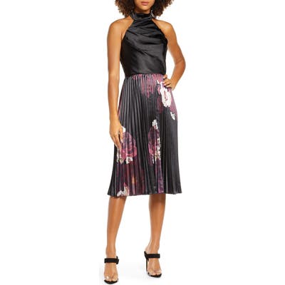 Chi Chi London Ardela Halter Cocktail Dress, Black