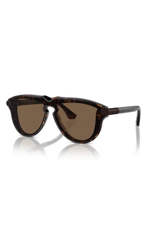 Shop Burberry 36mm Pilot Sunglasses In Dk Havana