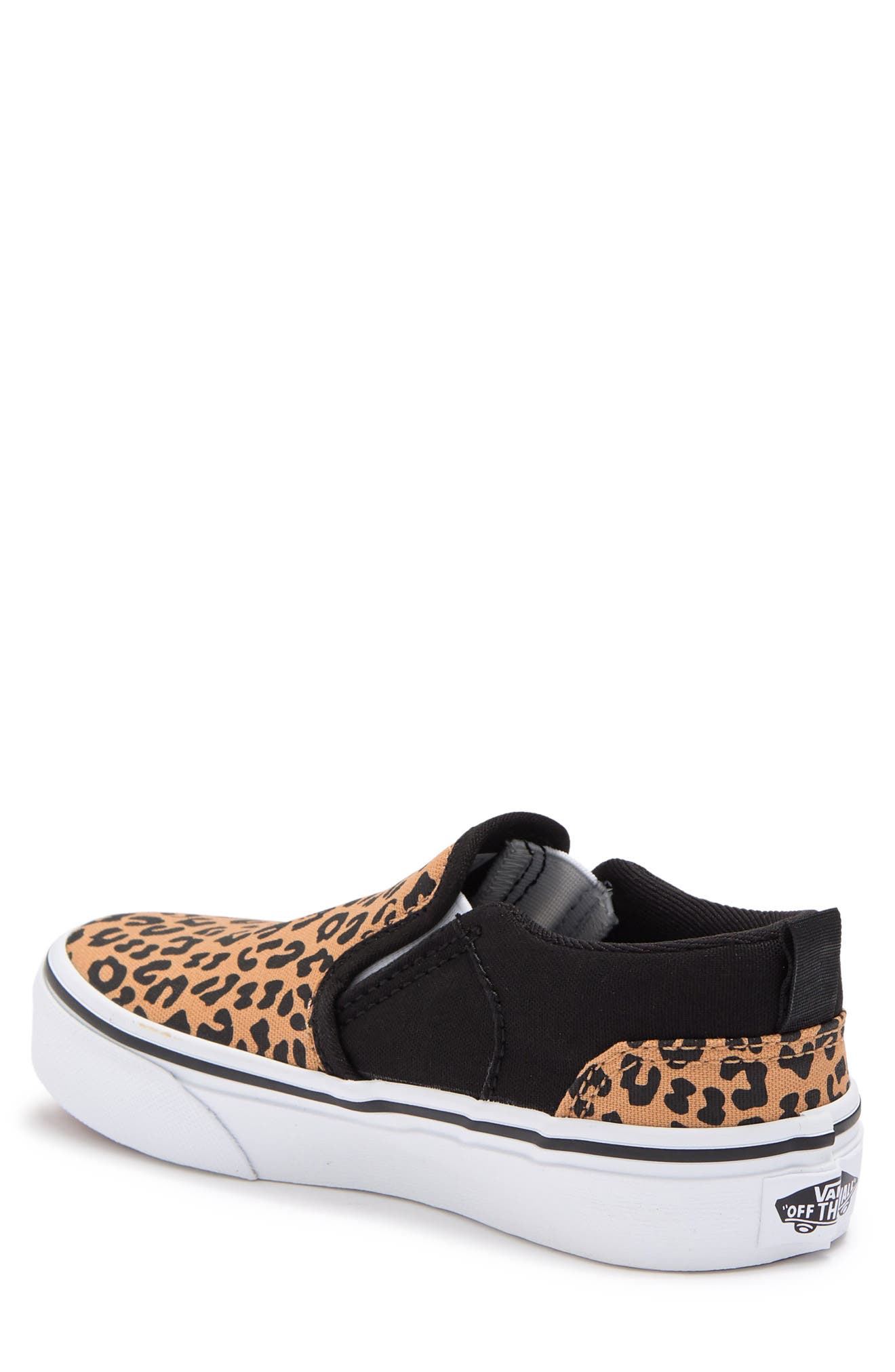 vans asher leopard slip on
