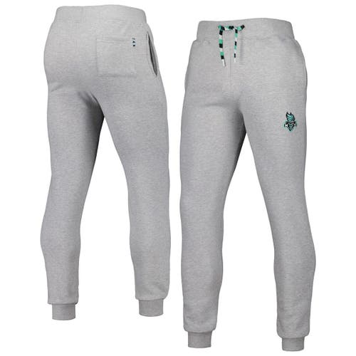 KUR8TED Heathered Gray New York Liberty Core Jogger Pants in Heather Gray