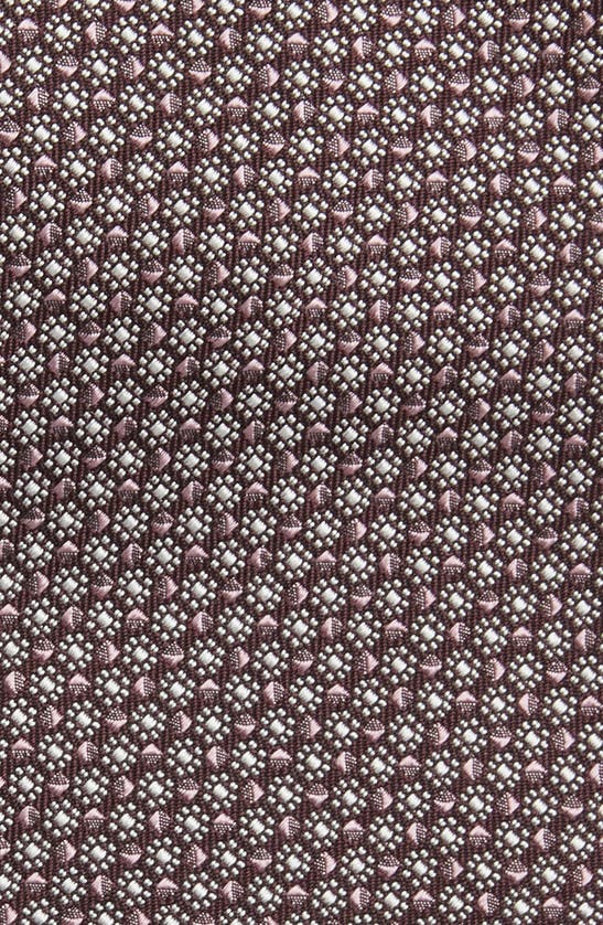 Shop Zegna Ties Floral Dot Mulberry Silk Jacquard Tie In Mulberry/ Pink