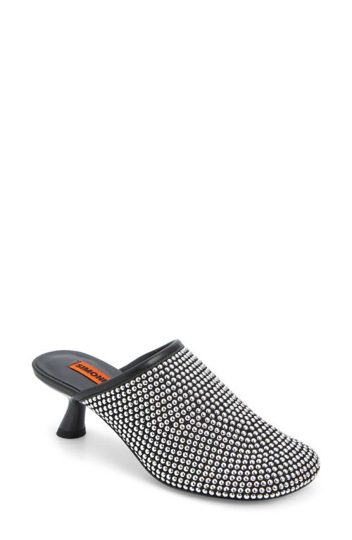 Simon Miller Studded Mule In Black/silver