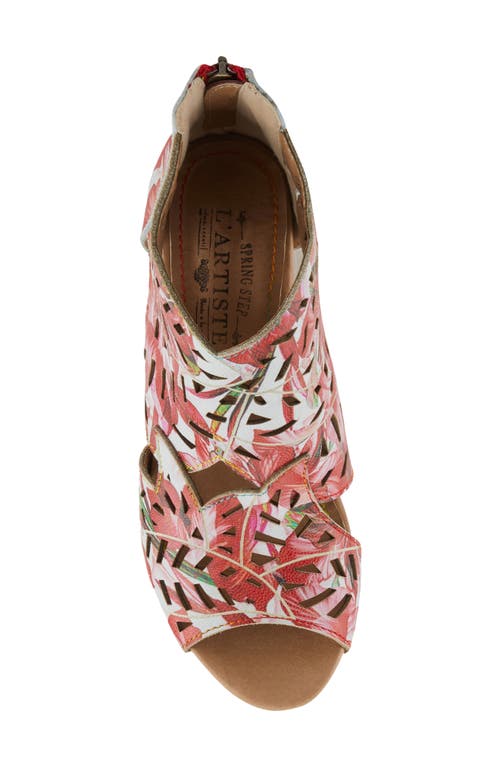 L'artiste By Spring Step Icon Fleur Sandal In Red Multi