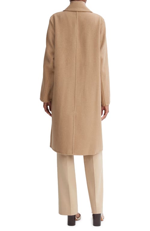 Shop Vince One-button Long Coat In Camello