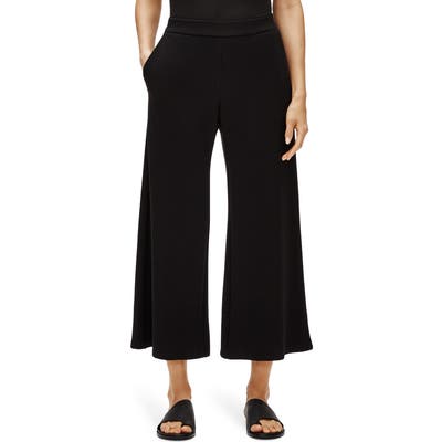 Eileen Fisher Crop Wide Leg Pants, Black