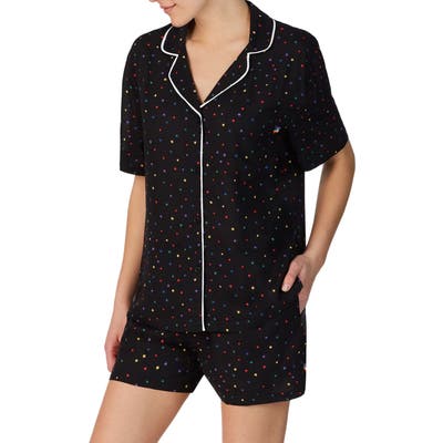 Room Service Love Wins Rainbow Short Pajamas, Black (Unisex) (Nordstrom Exclusive)
