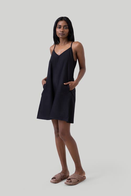 Shop Reistor Short Tent Dress With Back Tie In Black