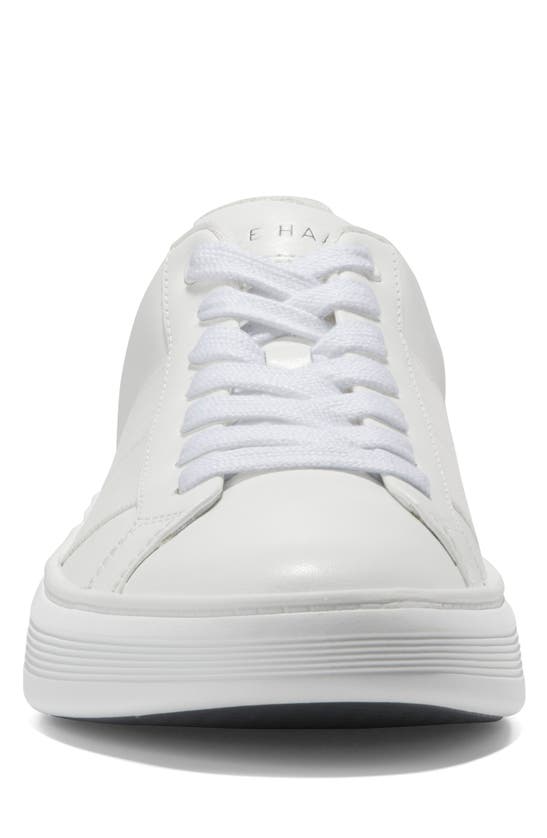 Cole Haan Grand Crosscourt Premier Sneaker In Optic White/ Navy Blazer