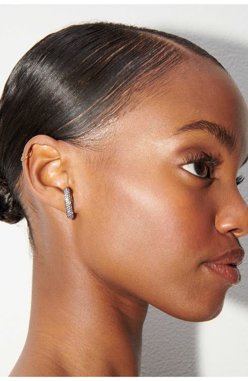Demarson Alexia Single Crystal Earring In 12k Gold/hem/crystal Velvet