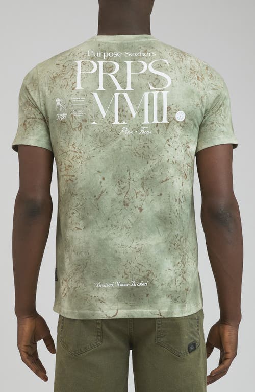Shop Prps Fire Valley Graphic T-shirt In Green Tie Dye