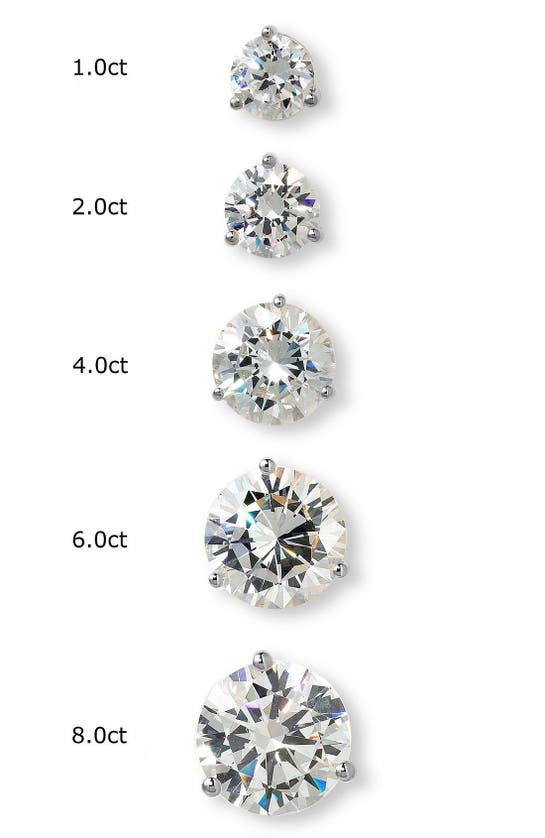 Shop Nordstrom Cubic Zirconia Stud Earrings In Platinum