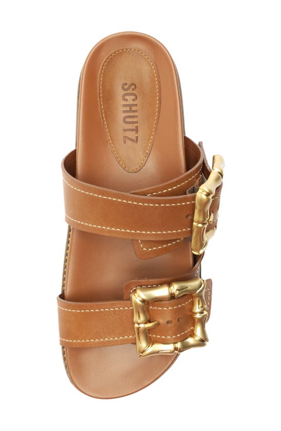 Schutz Enola Dual Buckle Sporty Slide Sandals In New Wood Modesens 5986