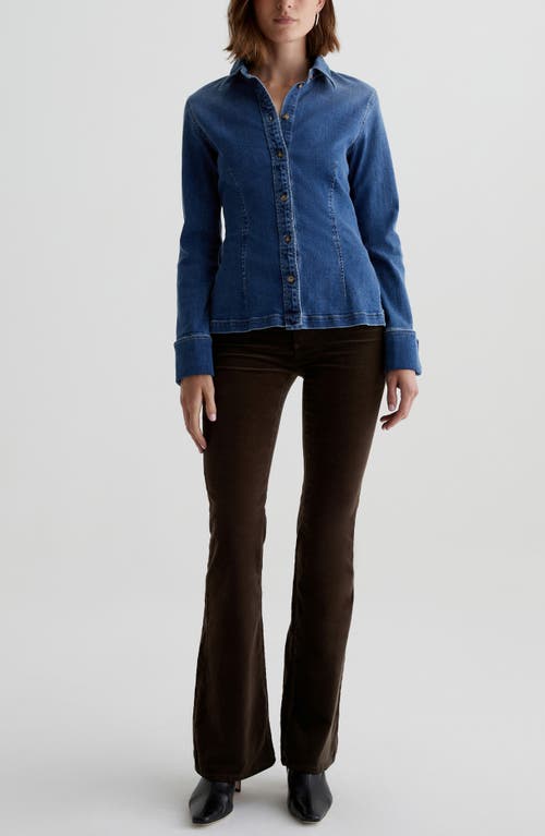 Ag Cheryl Denim Button-up Shirt In Libertine