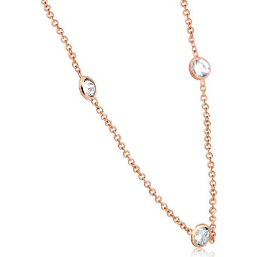 Bliss Diamond 2 Ct Diamonds By The Yard Necklace 14k Rose Gold Lab Grown Diamond In 14k Rose Gold