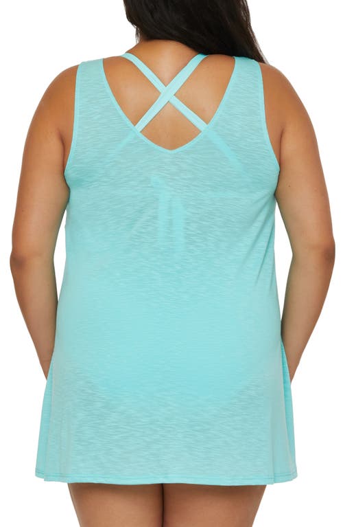 Shop Becca Breezy Basics Cover-up Dress In Iced Aqua