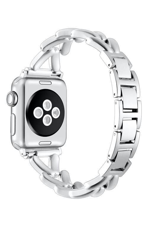 The Posh Tech Caroline Bracelet Apple Watch® Watchband In Silver