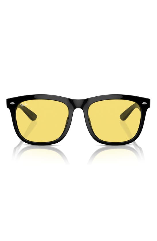 Shop Ray Ban Square 57mm Sunglasses In Black