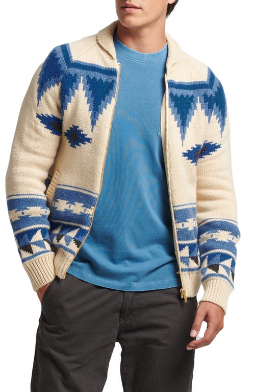 huurder Elk jaar Bedrijfsomschrijving Superdry Shawl Collar Zip-Up Sweater in Oatmeal Multi | Smart Closet