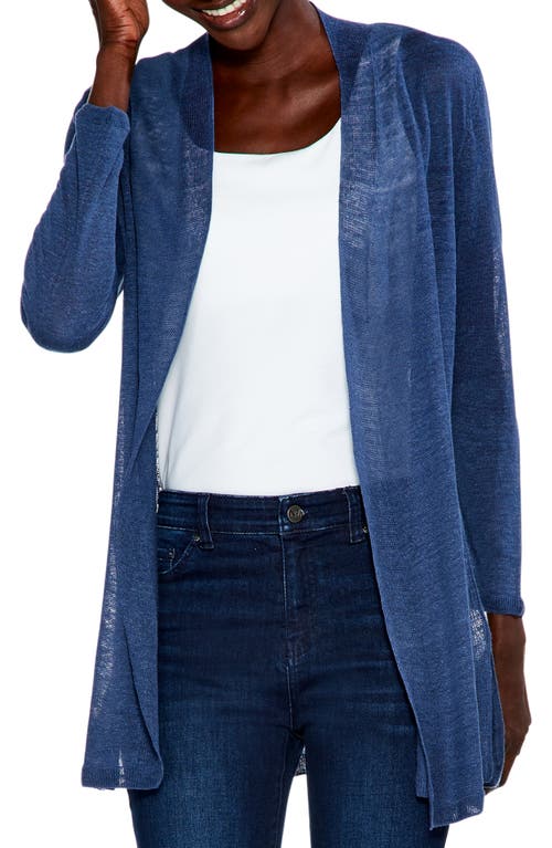 NIC+ZOE Back of the Chair Longline Cardigan in Harbor Blue