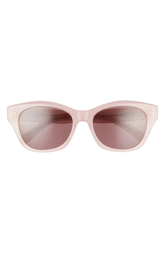 Celine Mini Triomphe 55mm Round Sunglasses In Shiny Pink / Violet