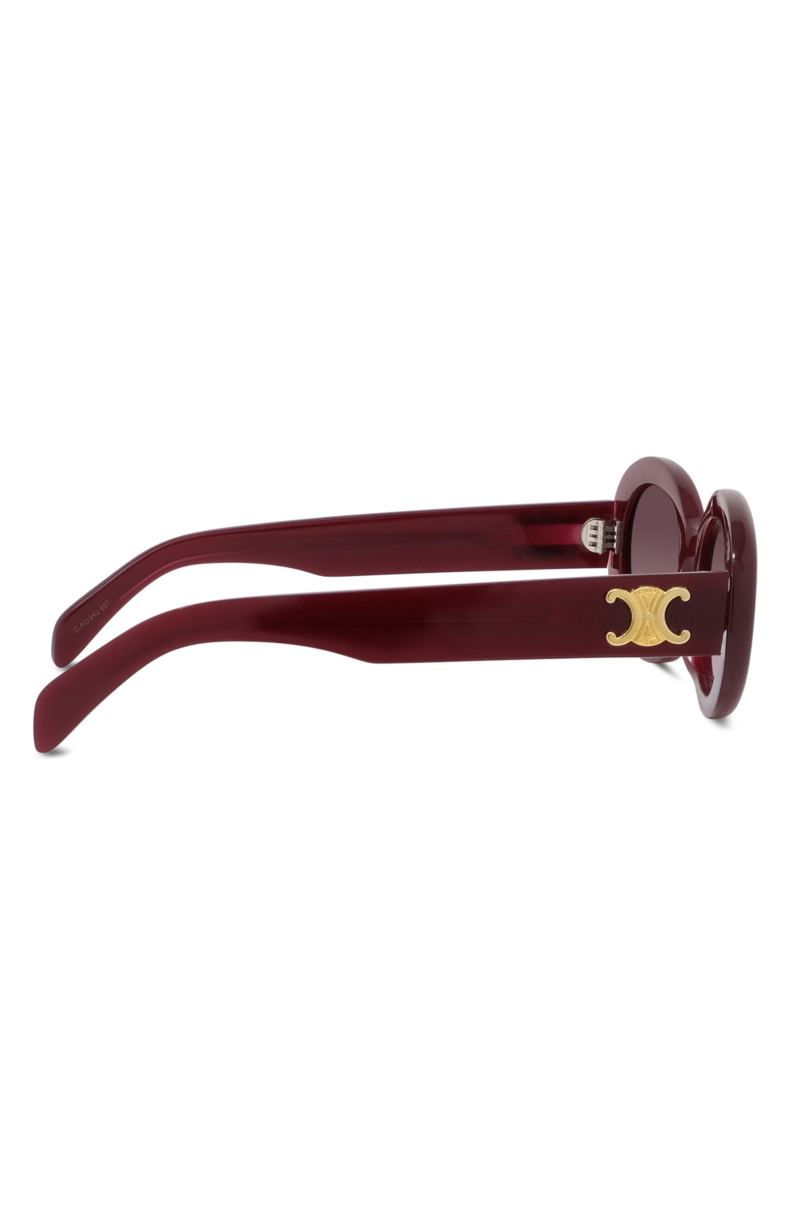 CELINE Triomphe 52mm Oval Sunglasses in Shiny /Gradient 
