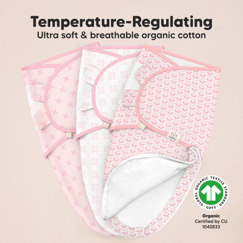 Keababies 3-pack Soothe Zippy Swaddle Wrap In Blossom