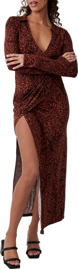 Free people clearance floral wrap dress