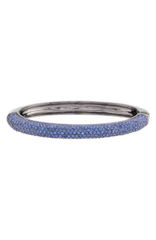NINA JEWELRY Nina Pavé Swarovski Crystal Hinge Bracelet in Sapphire/Gunmetal