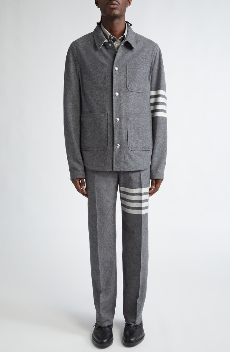Thom Browne Wool 
Cashmere Utility Jacket, Alternate, color, Medium Grey