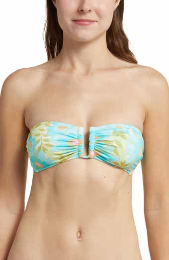 vitamin A Astrid Bandeau Bikini Top in Summer Metallic Stripe