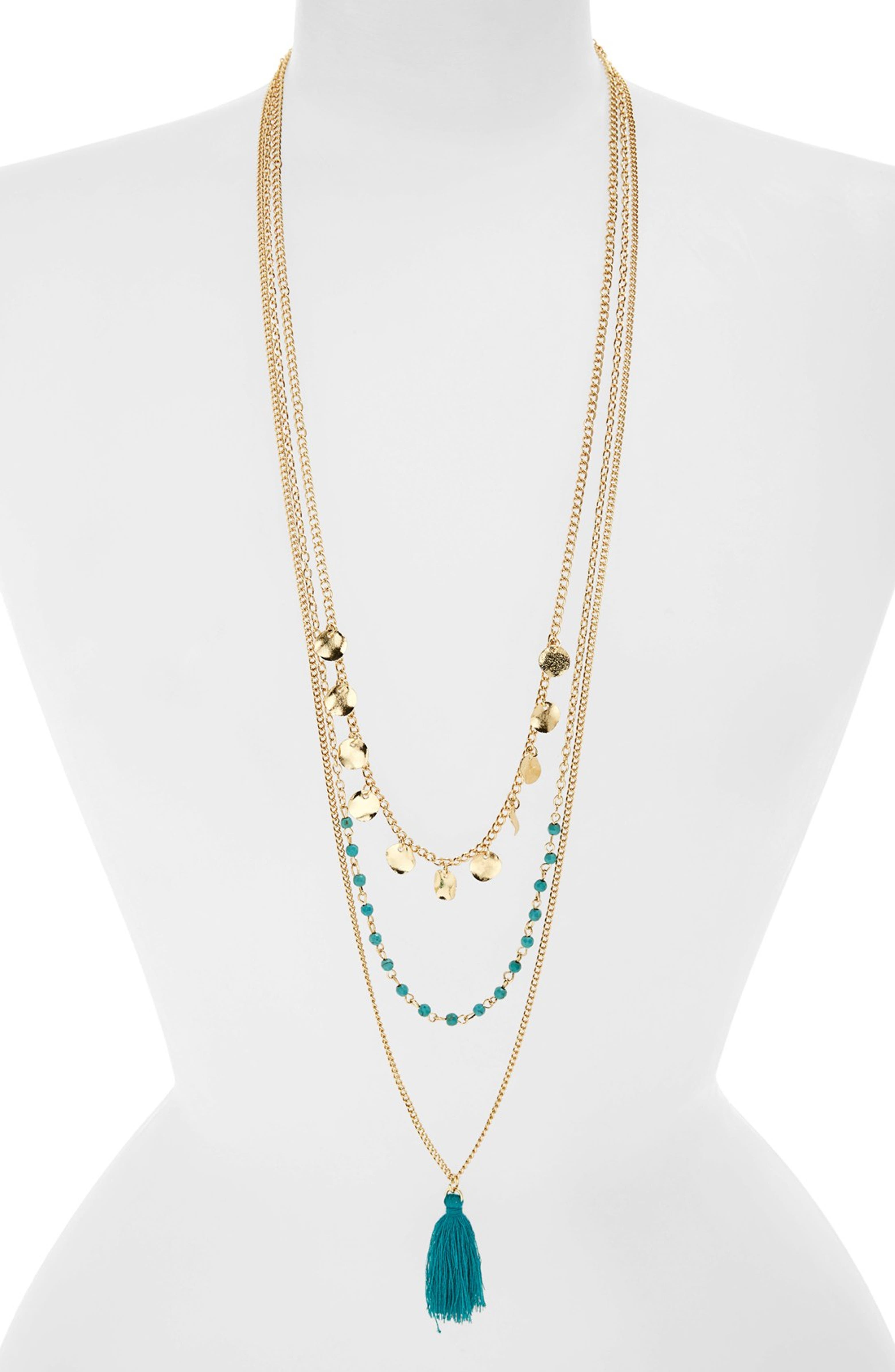BP. Coin Tassel Layering Necklace | Nordstrom