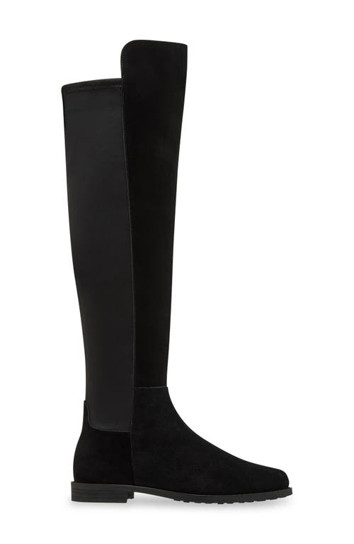 Shop Blondo Layne Waterproof Over The Knee Boot In Zdnu/black Suede/stretch Fabr