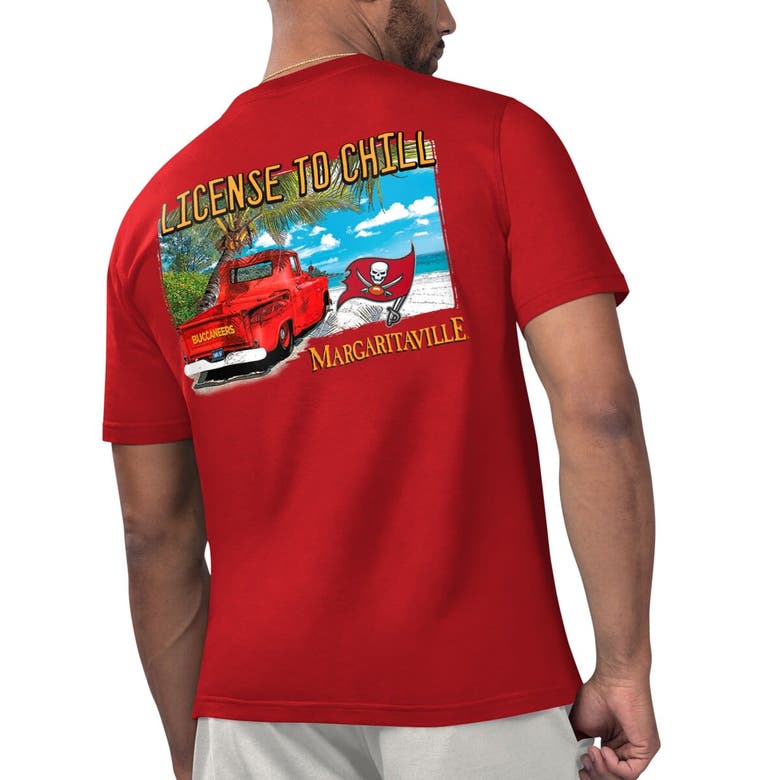 Shop Margaritaville Red Tampa Bay Buccaneers Licensed To Chill T-shirt