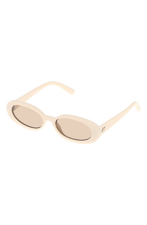 Shop Le Specs Outta Love 51mm Oval Sunglasses In Caramel