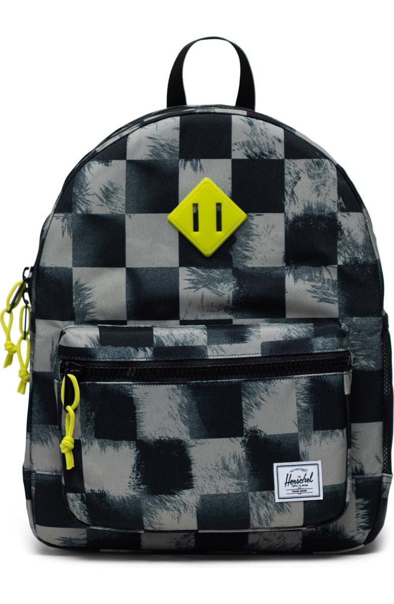 Herschel Supply Co. Kids' Heritage Youth Backpack, Main, color, Black Stencil Checker