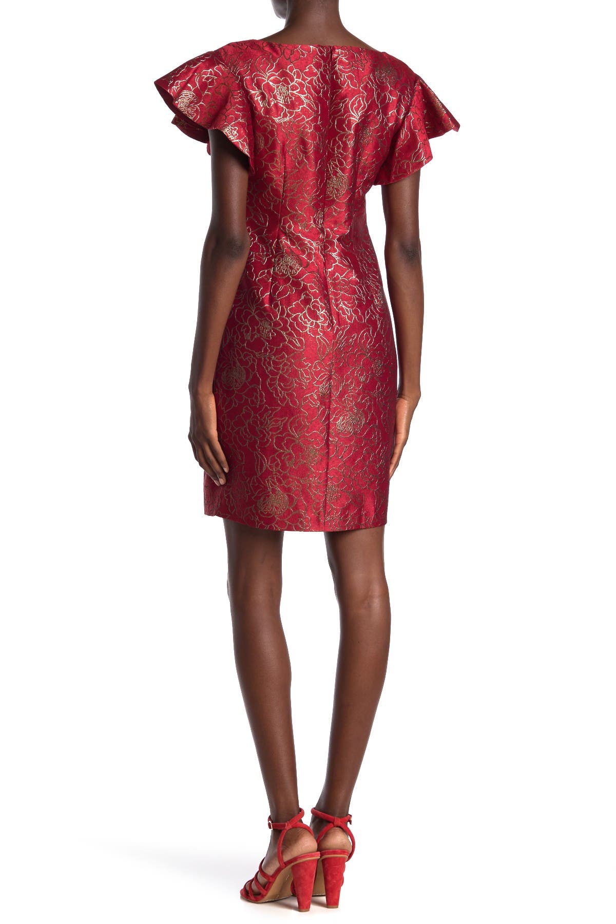 jacquard sheath dress