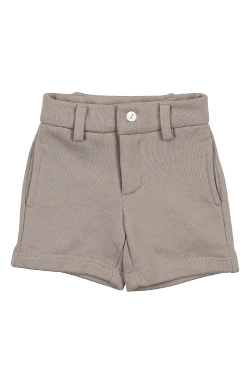 Shop Maniere Manière Kids' Montee Cotton Knit Shorts In Grey