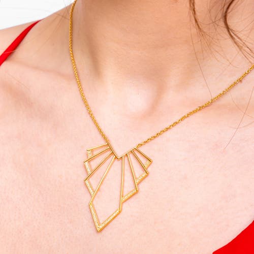 Lucy Quartermaine Women's Chrysler Art Deco Pendant In Gold Vermeil In Gold