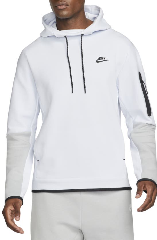 Nike Sportswear Tech Fleece Hoodie In Grey/ Light Grey/ Black
