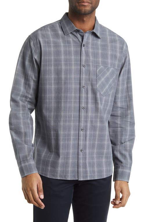 Billy Reid Tuscumbia Plaid Button-Up Shirt in Navy/Isle Blue