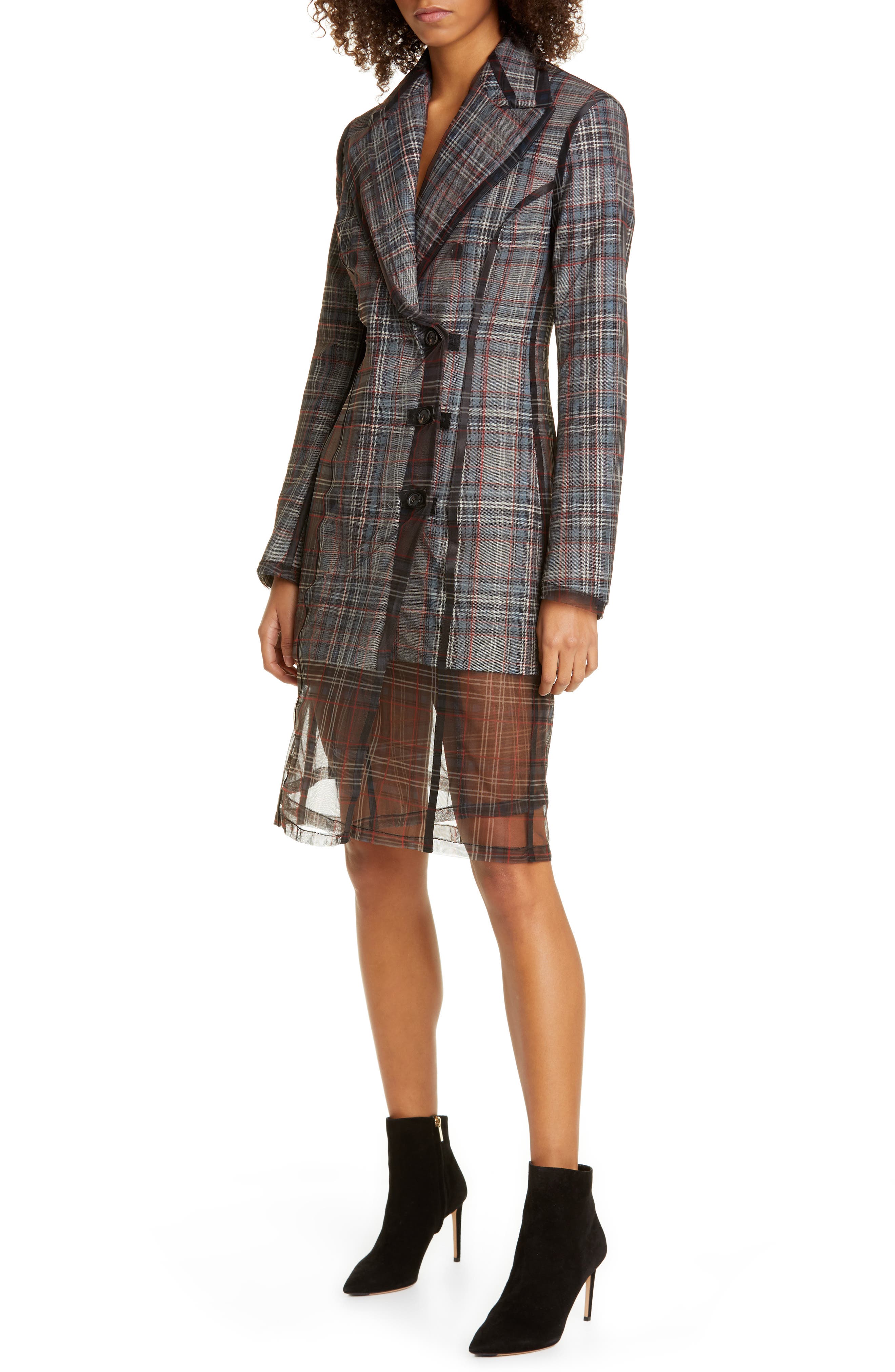 tartan tuxedo dress